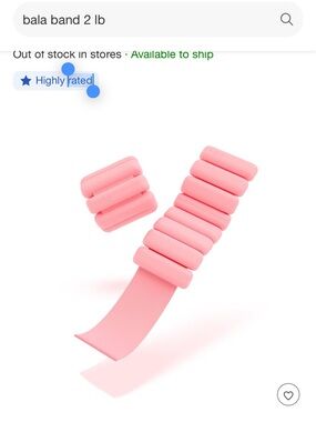 Bala Pink Blush Dumbbell Bar Neoprene Grip Set 2 lbs with Pouch